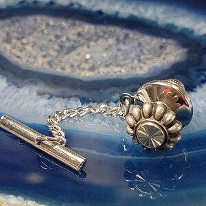 Anson Sterling Floral Tie Tack.